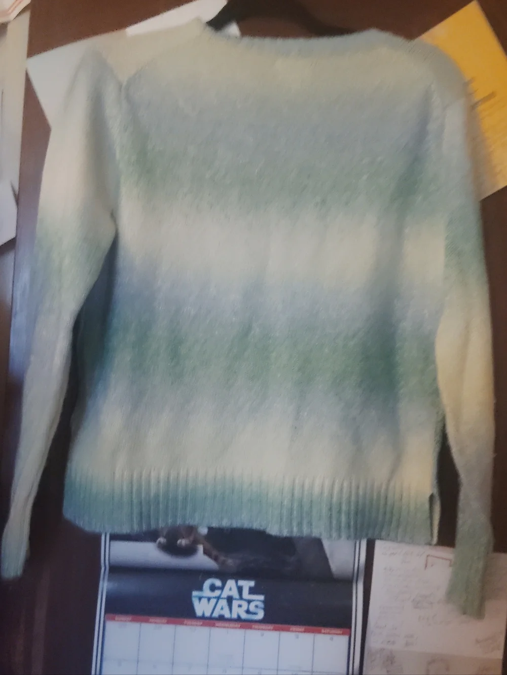 J.CREW Green/Blue Ombre Striped Sweater XS